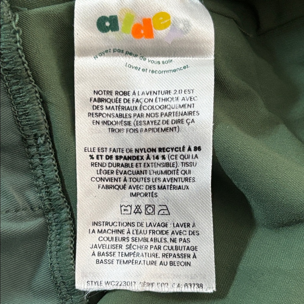 Alder Apparel Get Dirty Dress 2.0 in Green Size Small - Picture 9 of 9